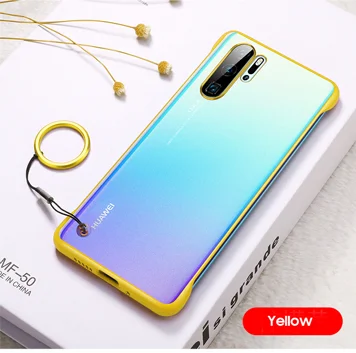 Цвет: желтый Для HUAWEI P20 P30 MATE 10 20 X Pro Чехол безрамный Бампер Ультра тонкий противоударный чехол для телефона NOVA 3 3i 4 5 Honor 20 V20 Pro Чехол - Цвет: Цвет: желтый