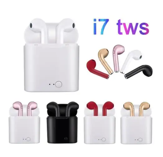 Бесплатная доставка i7S Tws беспроводные наушники bluetooth Близнецы зарядка коробка