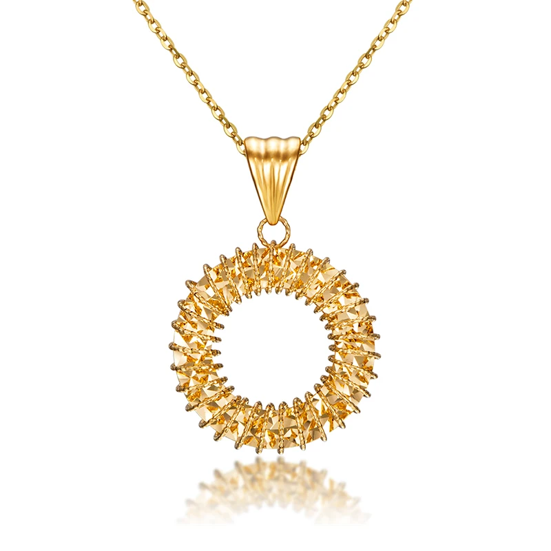 

Подвеска из желтого золота 18K, женская, полое, круглое, в форме цветка, P6267