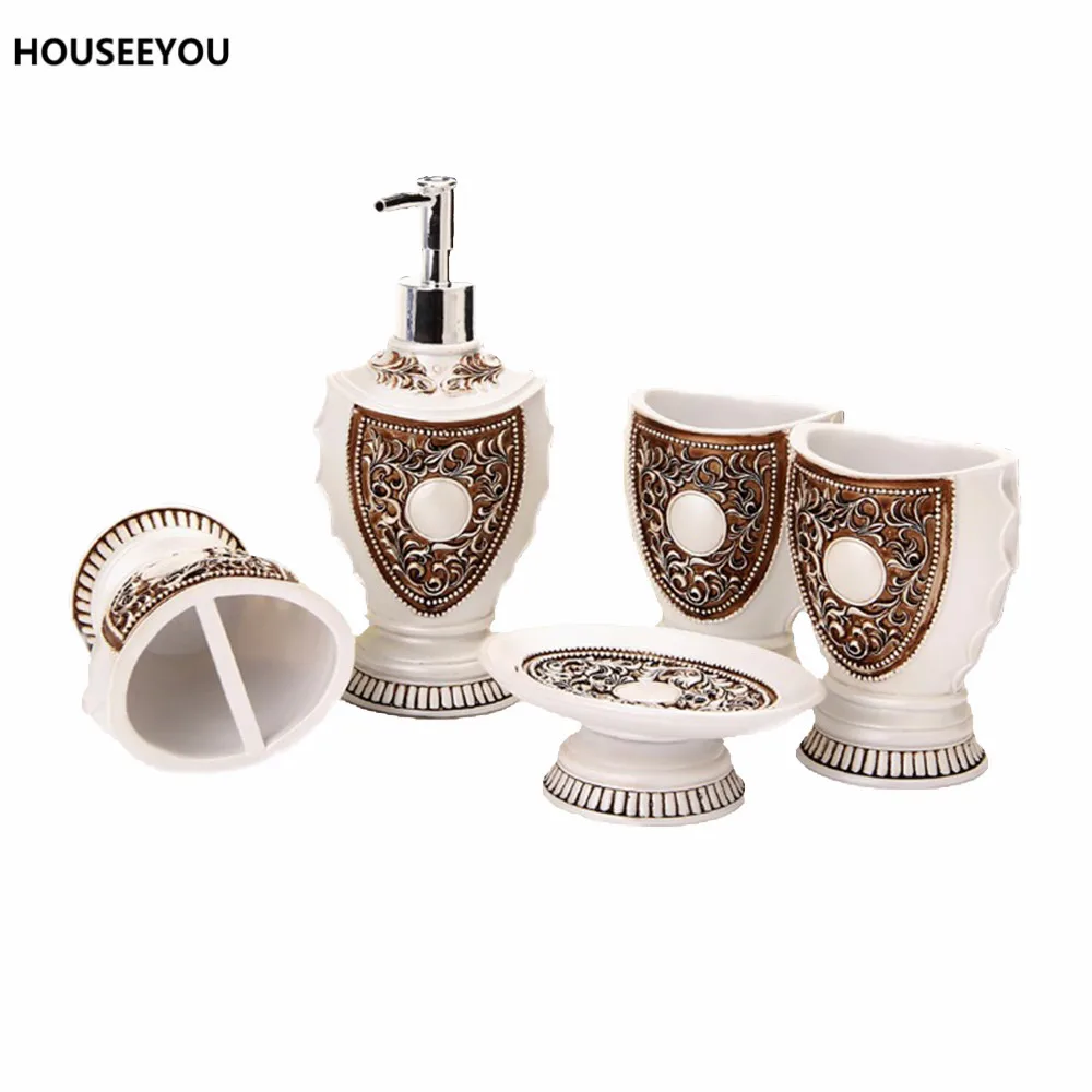Европейский Королевский набор аксессуаров для ванной комнаты диспенсер лосьона