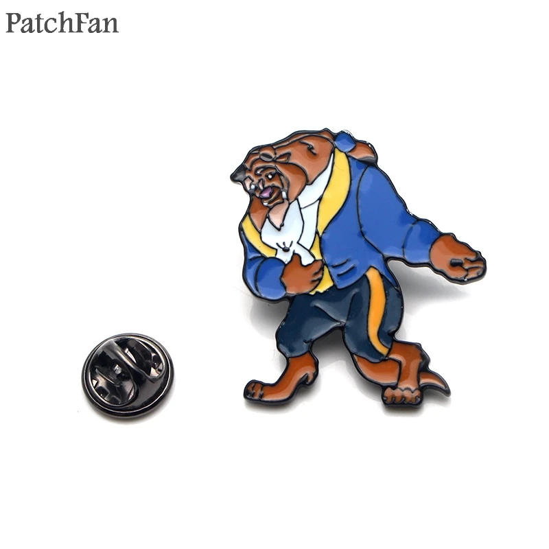 Patchfan красота и чудовище цинк мультфильм забавные булавки броши для рюкзака, одежды для мужчин и женщин шляпа Декоративные значки медаль A1831