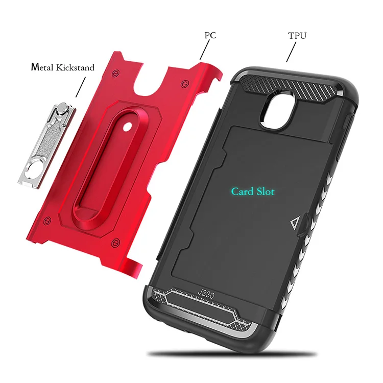 Чехол для samsung Galaxy J3 J330F J5 J530F крышка Броня ударостойкой Kickstand слот для карты мягкий чехол для Galaxy j3 J5 kimTHmall