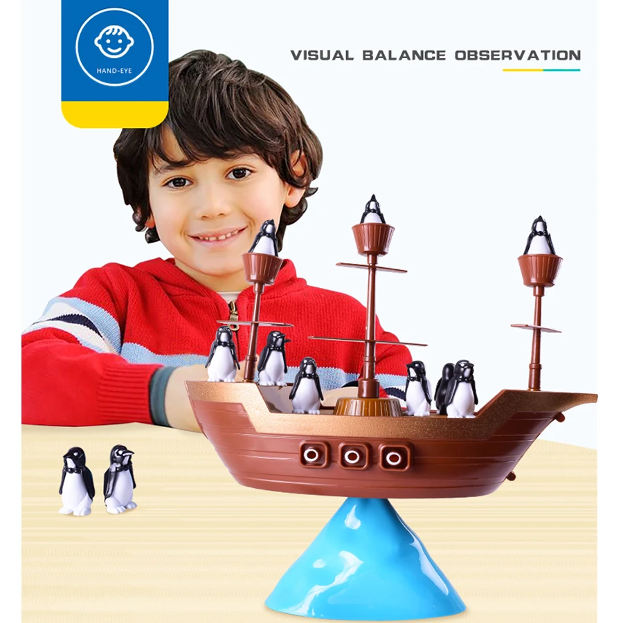 Креативная игра для балансировки пиратской лодки Интерактивная настольная с