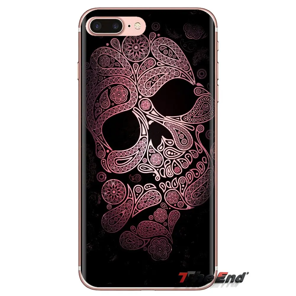 For Samsung Galaxy S3 S4 S5 Mini S6 S7 Edge S8 S9 S10 Plus Note 3 4 5 8 9 Transparent TPU Shell Case Funny Skull phone wallpaper |