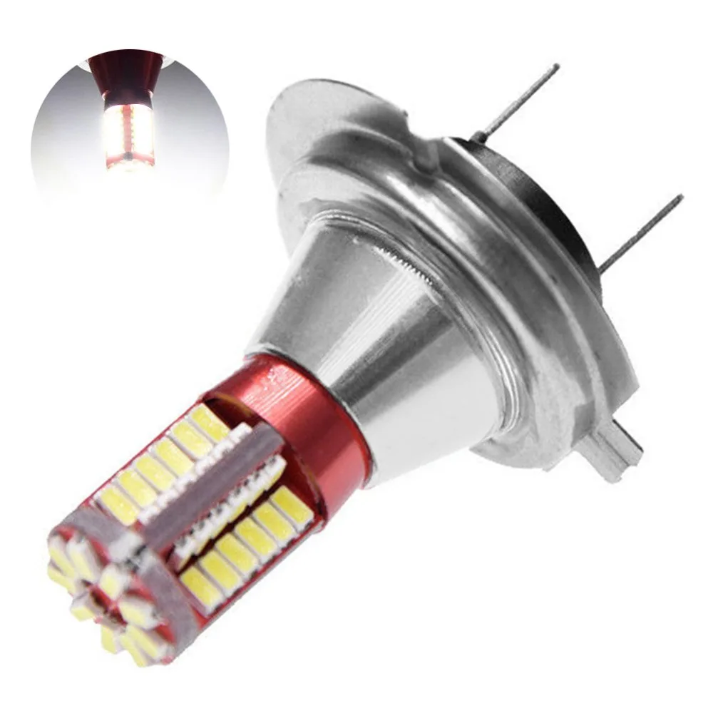 1 шт., H1, H3, H4, H7, H11, 9006, 4014, 57 SMD, 6000 K, автомобильный проектор, противотуманный светильник, лампа для вождения, белый автомобильный светильник, источник, Автомобильные светодиодные лампы, DC 12 В