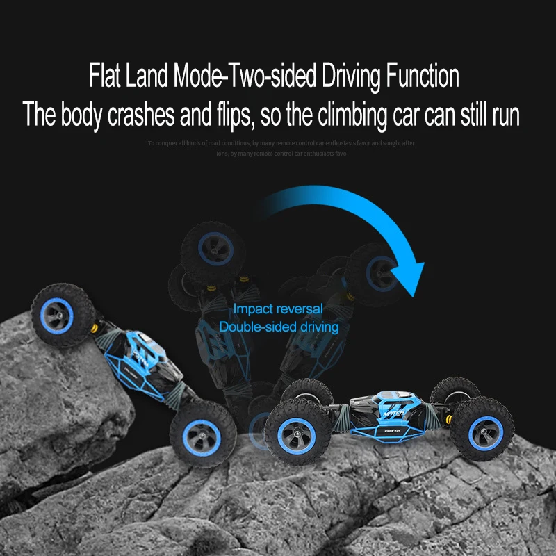Четырехколесный привод 4WD радиоуправляемая Игрушечная машина гусеничный перезаряжаемый двухсторонний трюк внедорожный автомобиль 2,4 г игрушки-трансформеры для подарка