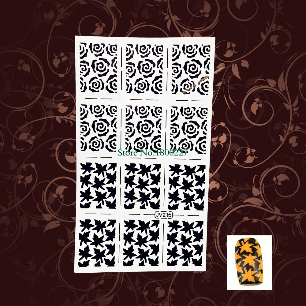 1 шт. очаровательные Инструменты для укладки ногтей наклейки трафареты PNF215