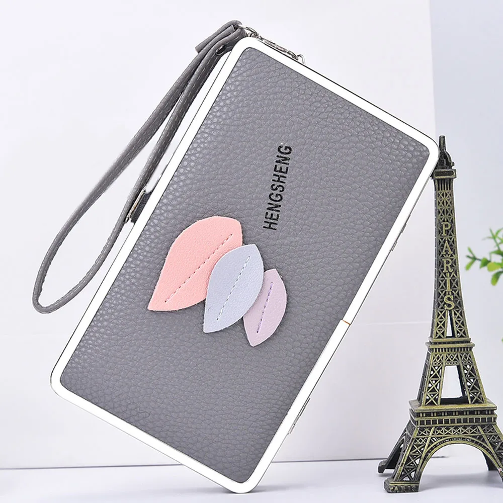 2019 горячая Распродажа Для женщин кошелек дамы листьев Длинный портмоне клатч держатель для карт телефона