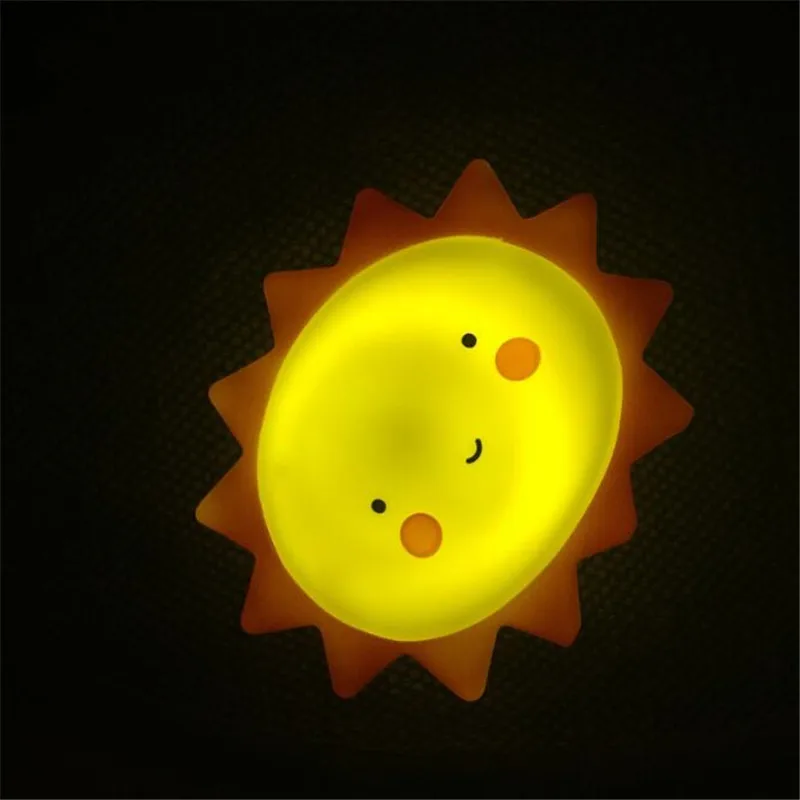 

100% Safe Cartoon LED Kids Sleep Light Luminous Night Light Sun Moon Cloud Lamp Baby Bedroom Decoration Christmas Gift