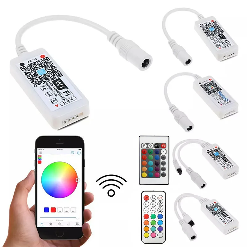 

Magic Home DC5V 12V 24V Wireless WiFi Bluetooth Controller,RGB/RGBW IR RF LED Controller For 5050 WS2811 WS2812B Pixel LED Strip