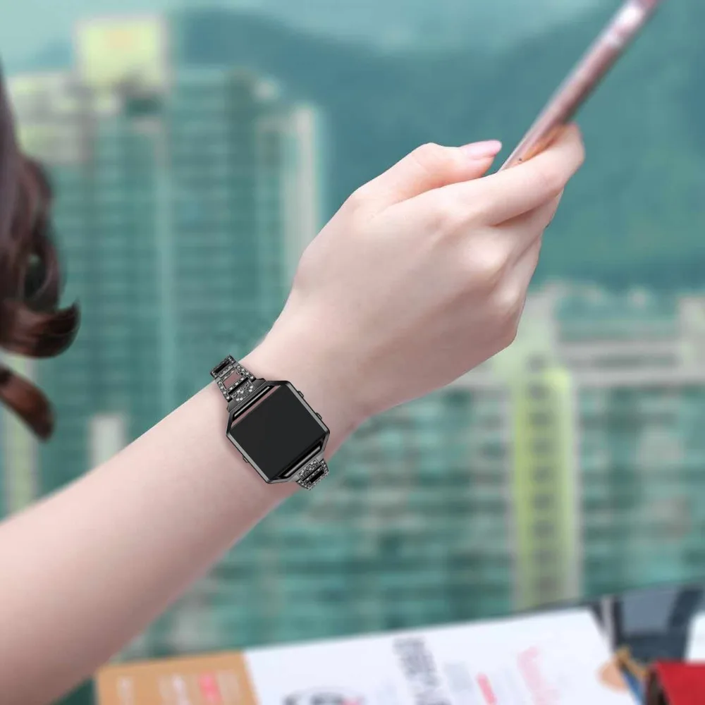 Сменный Чехол с рамкой из нержавеющей стали для fitbit blaze band браслет наручный
