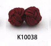 K10038 1 пара 49 цветов запонки для рубашек мужские многоцветные эластичные тканевые запонки Шелковый узелок шаровая манжета запонки горячая распродажа - Окраска металла: K10038