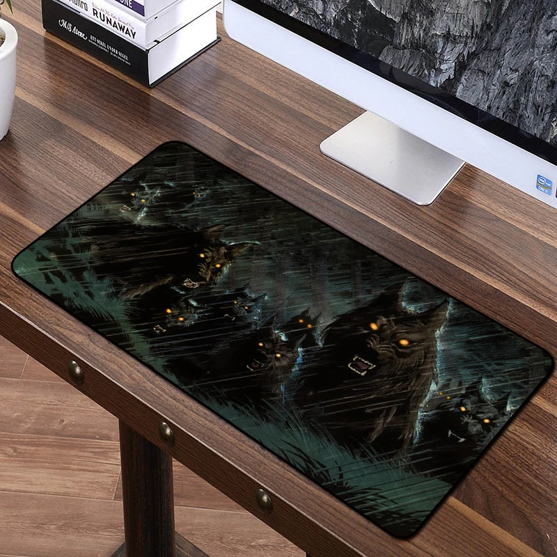 FFFAS 70X40cm коврик для мыши животное волк HD печать большой игровой матрас точность