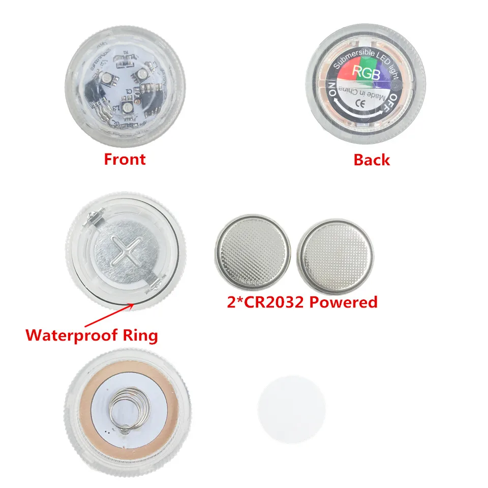 SMD2835 RGB погружной светодиодный подводный свет Водонепроницаемая круглая лампа