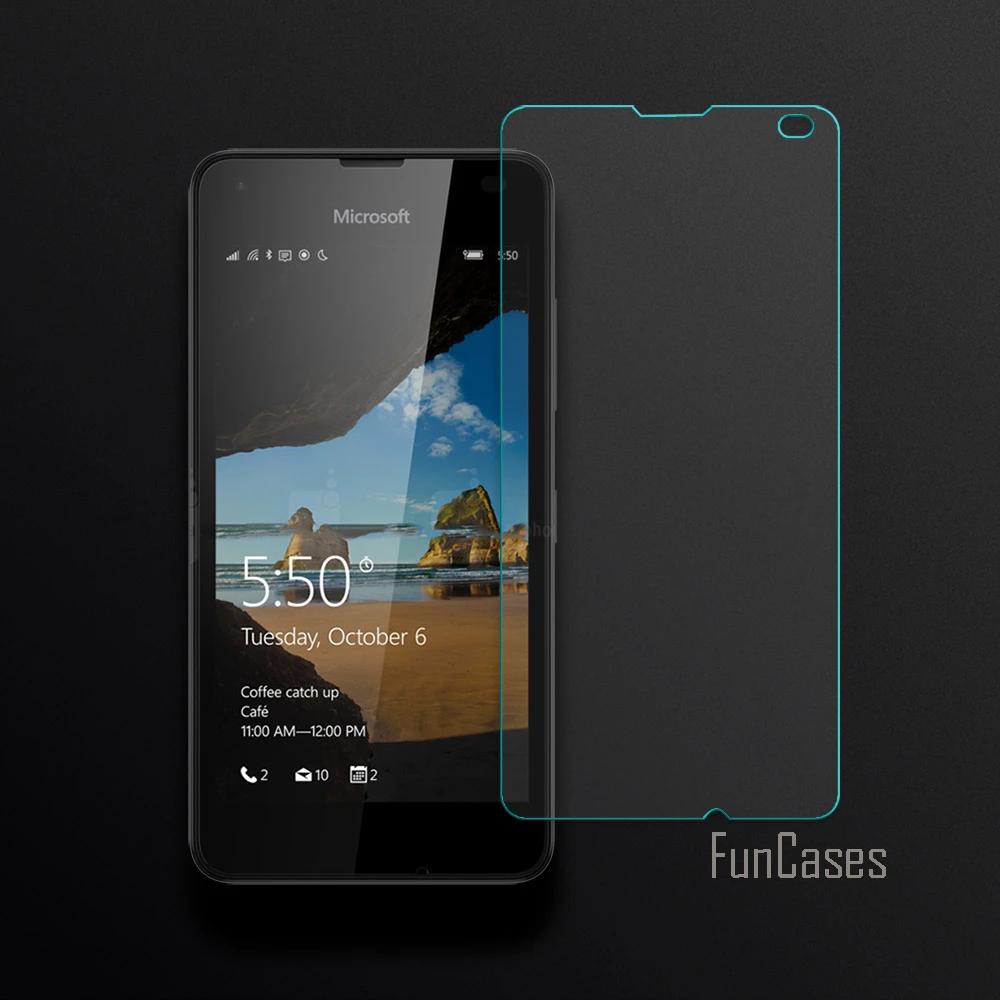

2.5D изогнутый край экрана для Nokia Lumia 550 Защитная пленка для Nokia Lumia 550 закаленное стекло Передняя пленка против царапин 0,26 мм HD