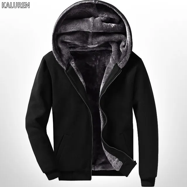 

KALUREN Free shipping Plus size european outerwear Hoodies military men M-6xl turn-down collar thermal fleece warm Sweatshirts