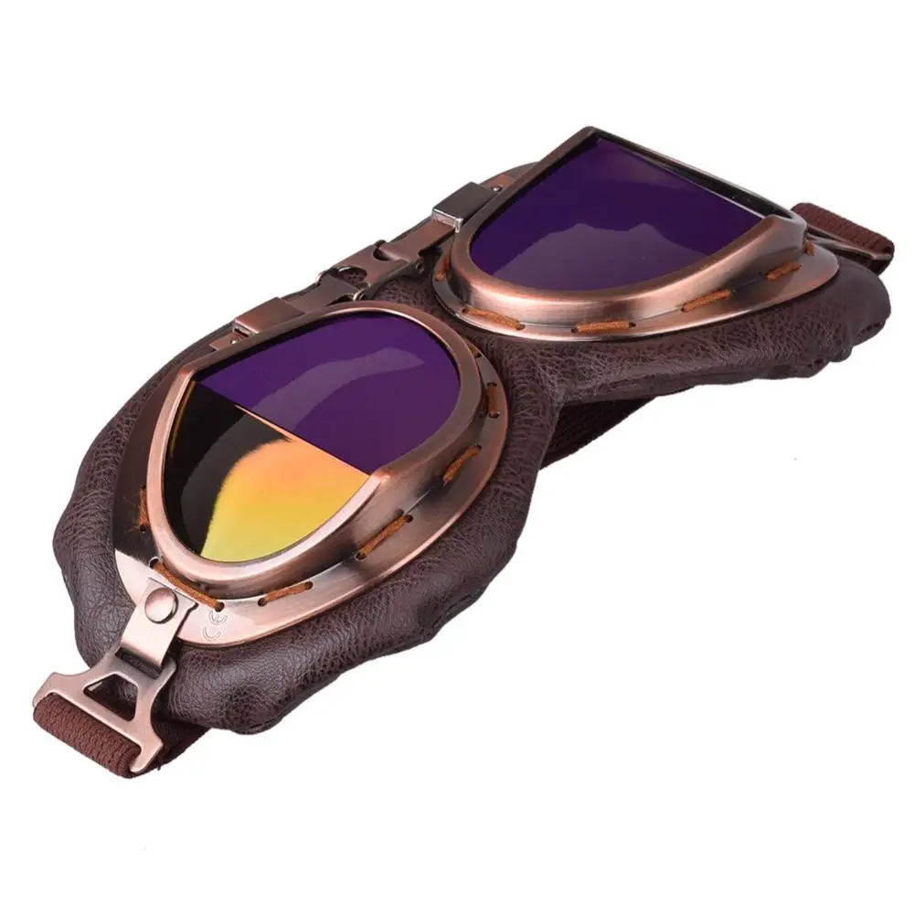 Classic Motorcycle Goggles Vintage Jet Scooter Glasses For Chopper Biker Cruiser Helmet | Автомобили и мотоциклы
