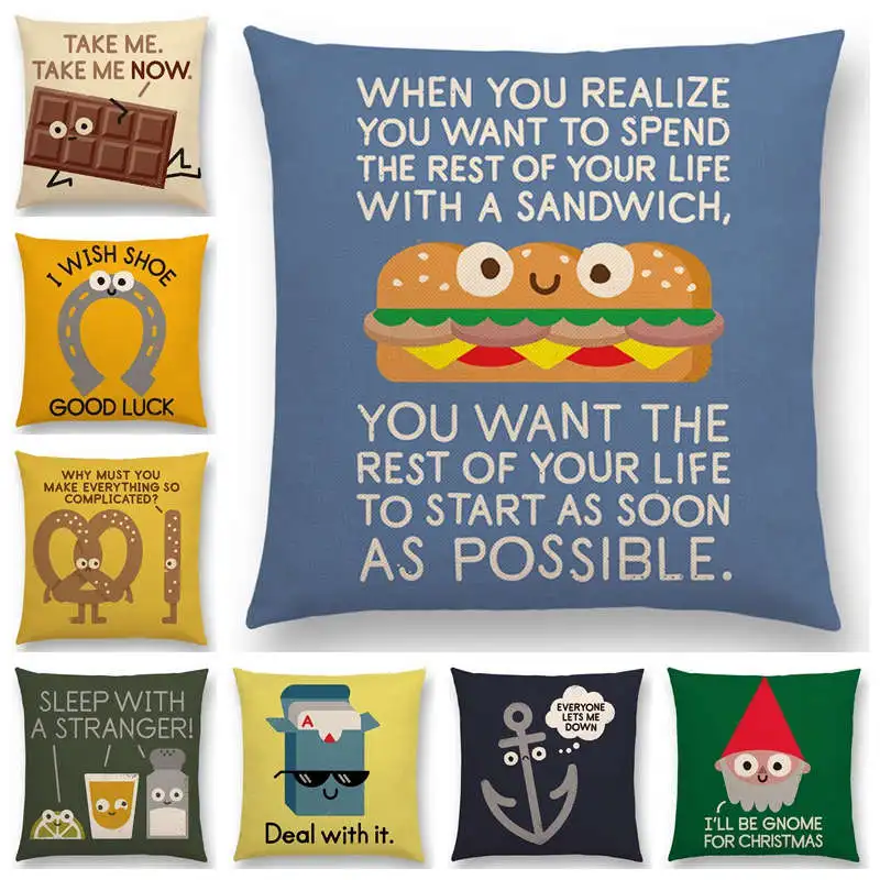 Новейшая симпатичная мультяшная диванная наволочка с шипами фри Тако фрукты