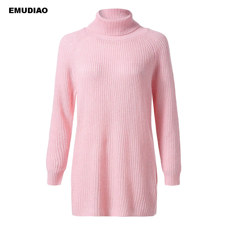 Casual Turtleneck Sweater Women Long Sleeve Solid Knitted Pullovers 2019 Autumn Winter Streetwear Vestidos Pull Femme Jumper | Женская