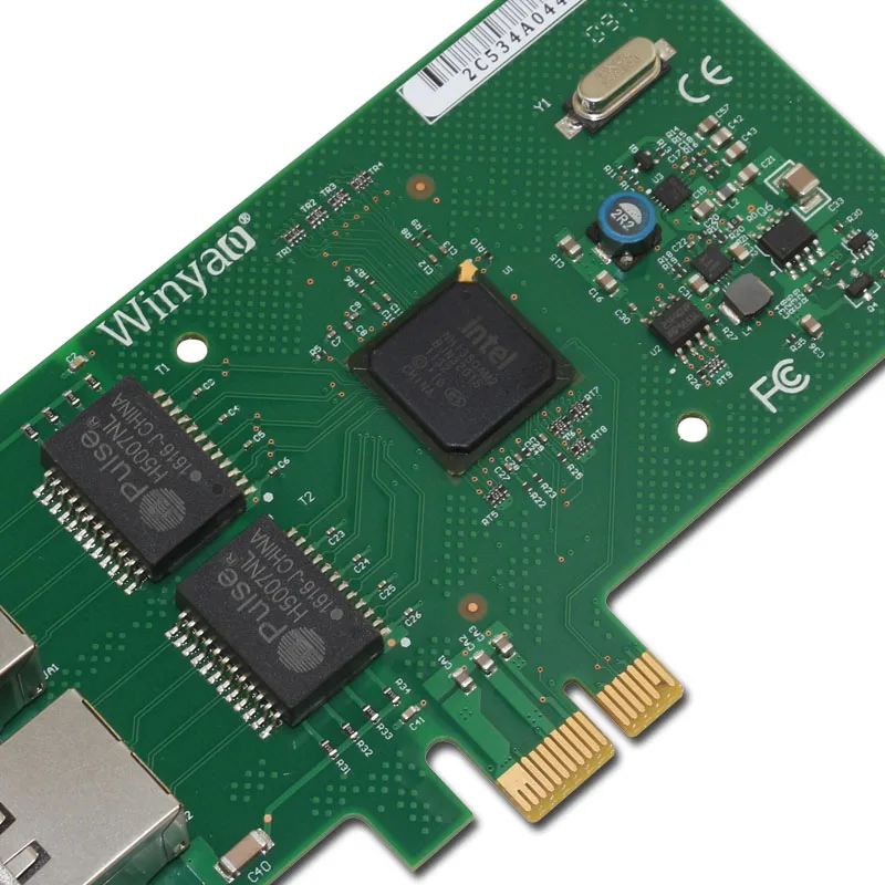 Winyao WYI350T PCI-E X1 RJ45 сервера двойной Порты и разъёмы Gigabit Ethernet Lan 10/100/1000 Мбит/с-Интерфейс карты для i350-T2 NIC