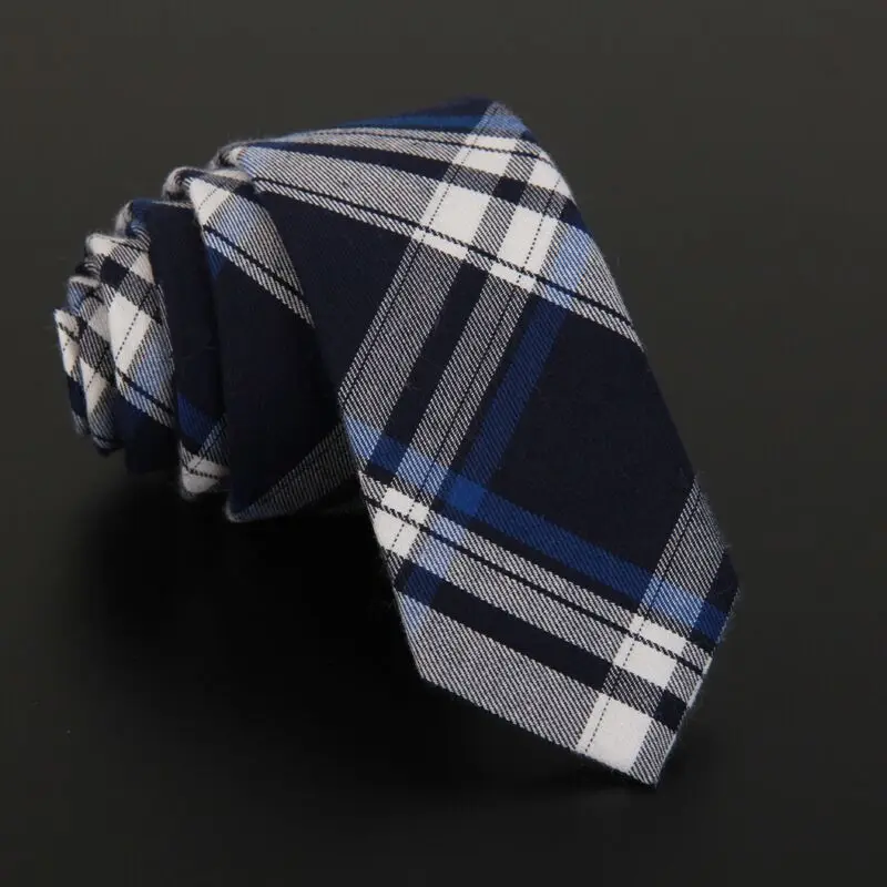 SHENNAIWEI High quality plaid men cotton and fabric linen cloth tie 5.5cm skinny necktie brand 2017 luxury gravata slim lot | Аксессуары