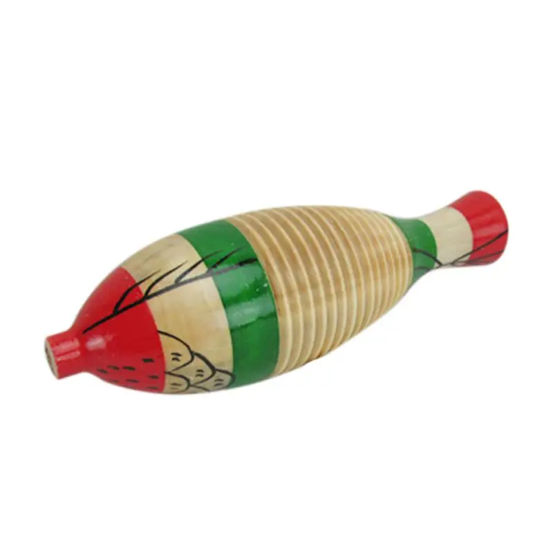 Wood Guiro Fish-Shaped Kid Children Musical Toy Percussion Instrument | Спорт и развлечения