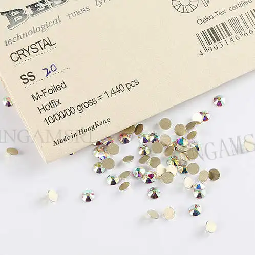 gold ab ss20 1440pcs SS3-SS40 не горячей фиксации FlatBack шитье стразами ткань одежды Стразы дизайн ногтей камень 033 - Цвет: gold ab ss20 1440pcs