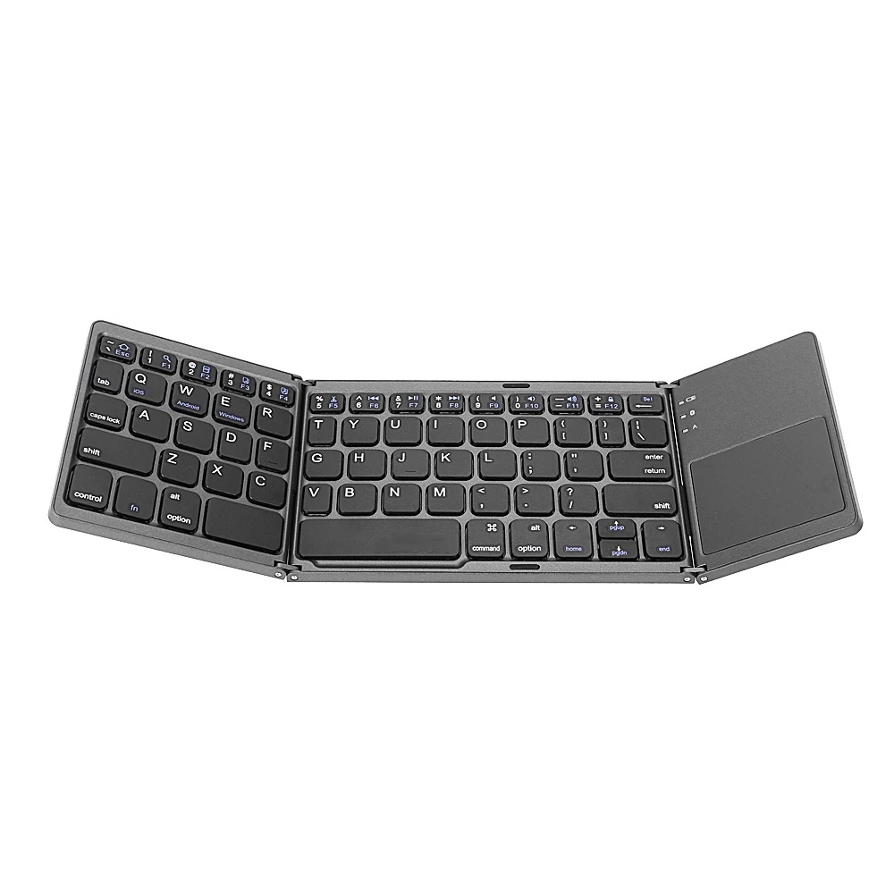 B033 Ultra Light Мини-63 Ключи Bluetooth 3.0 складной карманный клавиатура сенсорная панель с