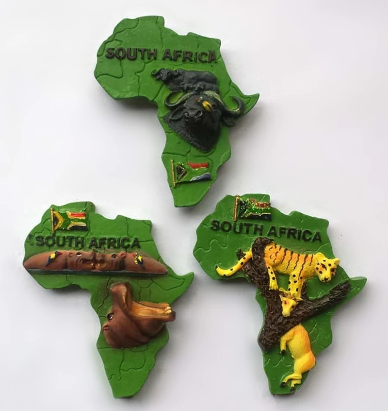 

3d-магниты на холодильник с изображением животных из Южной Африки, сувениры из мира, магнитные наклейки на холодильник, украшение для дома