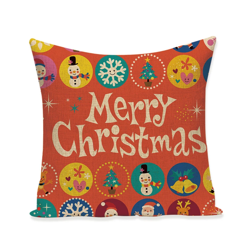 Подушка с лосем для рождественского фестиваля наволочки Деда Мороза детского