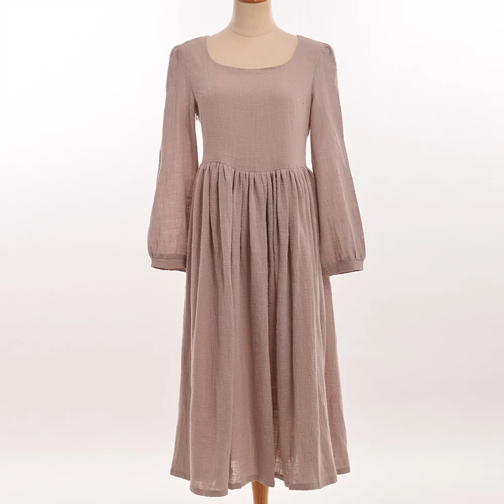 Демисезонный Ретро женское платье дамы Victoria в винтажном стиле с длинным рукавом