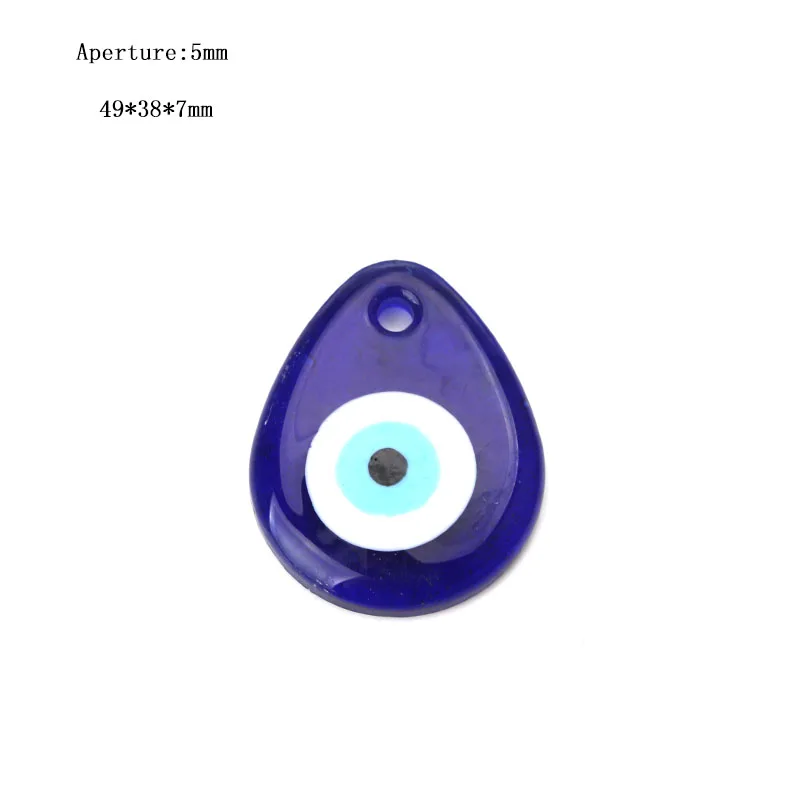 1pc 49*38*7mm Evil eye glass pendent necklace jewelry accessories fashion handmade findings components | Украшения и аксессуары