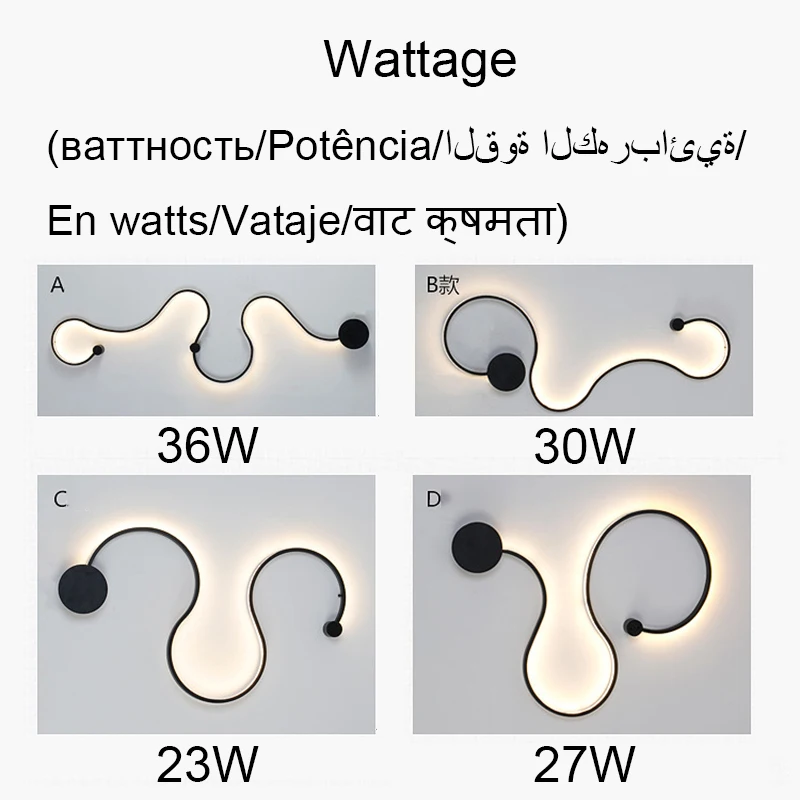 Modern LED wall lamp/sconce/light fixture indoor/interior bedroom/bedside sconce light black/white for hallway/corridor | Освещение