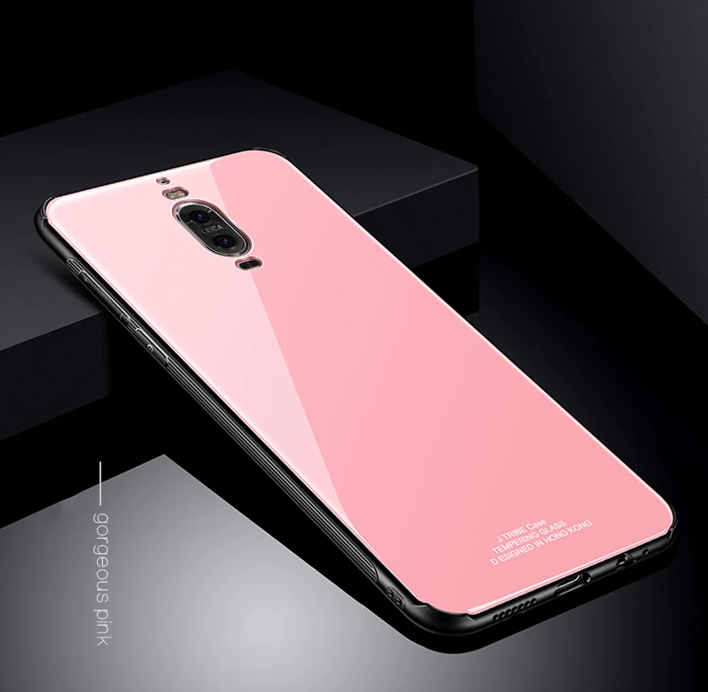 Makavo для Huawei Коврики 9 Pro Чехол роскошные закаленное Стекло задняя крышка Гибридный противоударный рукава жесткий Корпус для Huawei Коврики 9