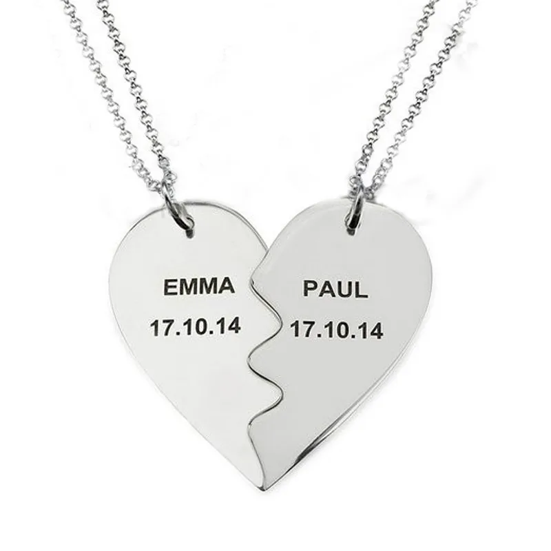 

Heart Pendant Sweetheart Necklace Lovers' Necklaces Choker Jewelry Best Gift for Wedding Can Custom Made Any Name YP2996
