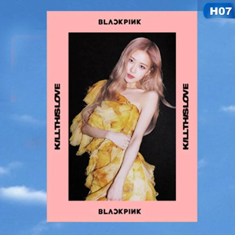 1 шт. Kpop Blackpink Kill This Love Photo Stikcy Card Jennie Lisa HD Фотокарта наклейка альбом карты с кристаллами наклейка