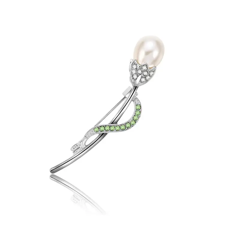 Цветок брошь палка женское платье орнамент растение птица булавки значок модная