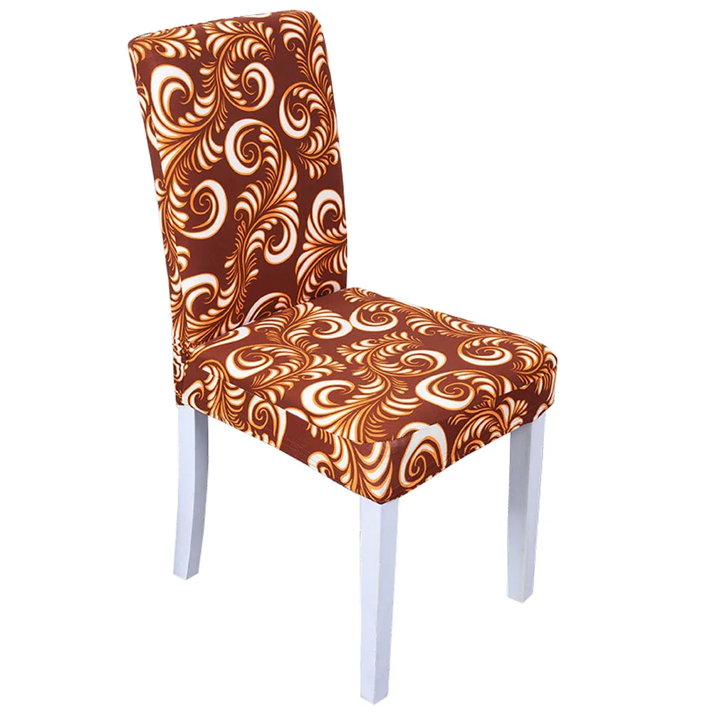 Чехлы на стулья из спандекса для кухни универсальный чехол стула с цветочным