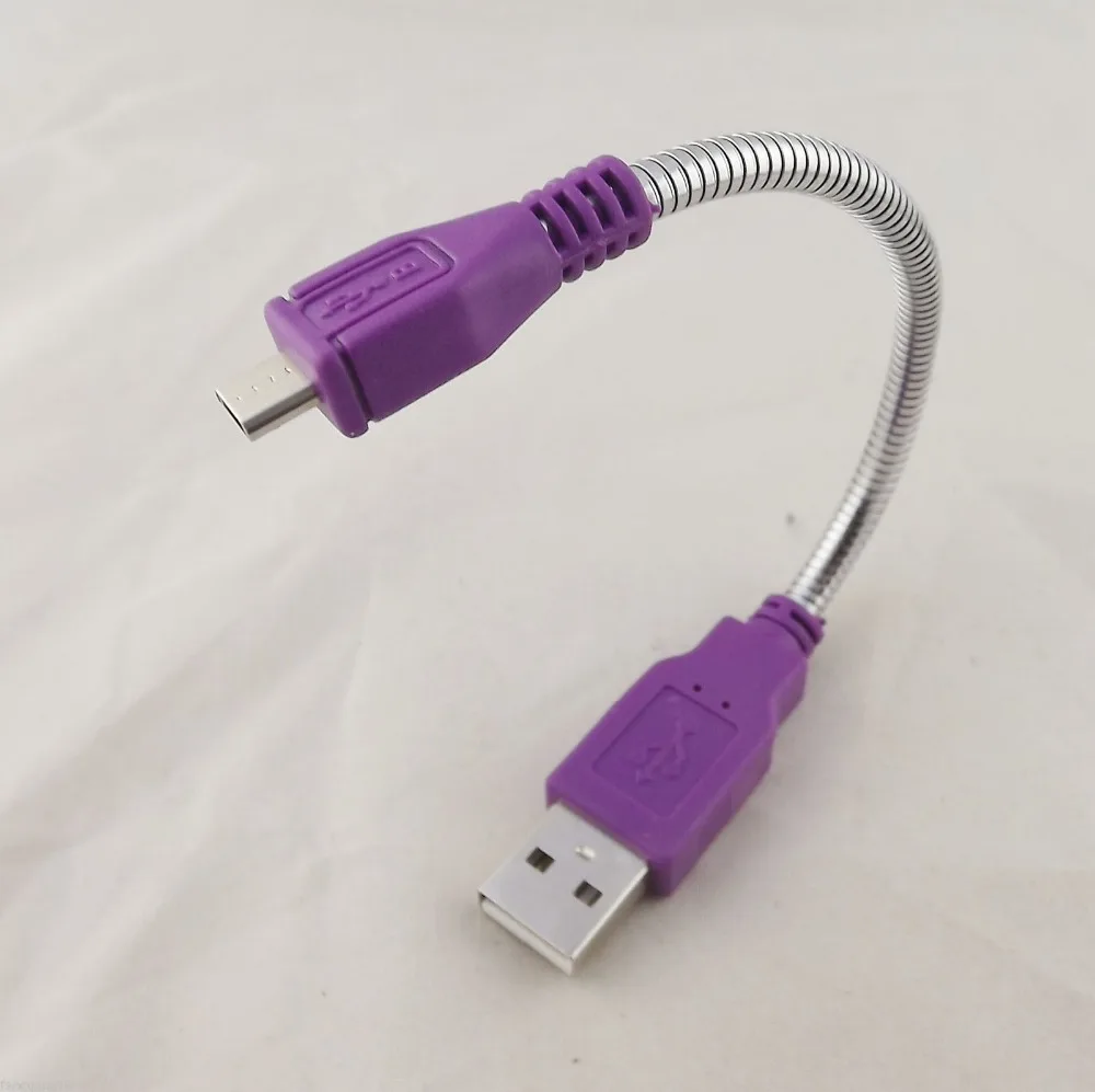 1 шт. USB 2,0 A штекер для USB Micro 5 Pin штекер удлинитель гибкий металлический кабель-стойка 15 см