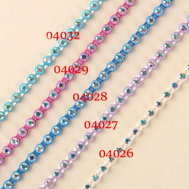 AB Кристалл Rhinestone кольцевание Сеть Стекло отделкой Ремесла Одежда Свадебные Аппликация 300 ярдов/lot ss8