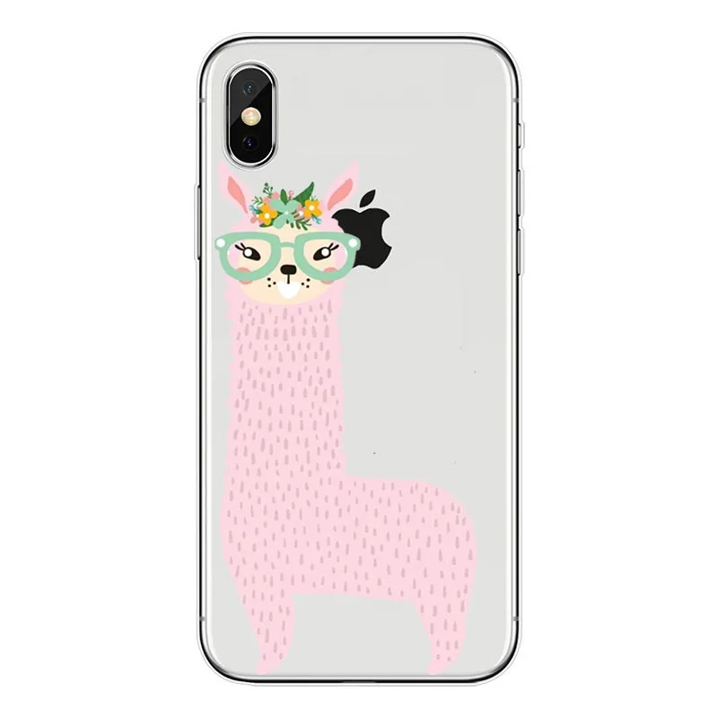 TPU Мягкий чехол для мобильного телефона из ТПУ с милой ламой и ламой для iphone X XS XR MAX 11 11Pro MAX 6 6s Plus 7 8 Plus X 5 5S - Цвет: TPU