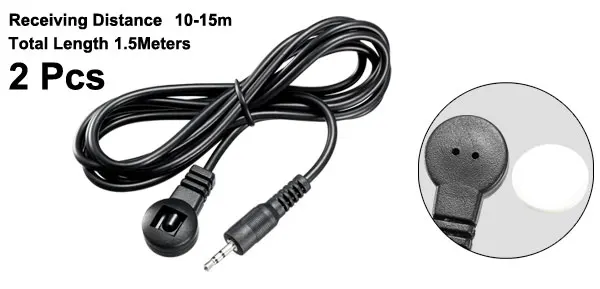 2.5mm Jack Uxcell 2,5 мм/3,5 мм разъем с одной головкой ИК инфракрасный приемник 1,5 м кабель 10-15 м расстояние приема 38-56 кГц для набора верхней коробки AVR 2 шт - Цвет: 2.5mm Jack