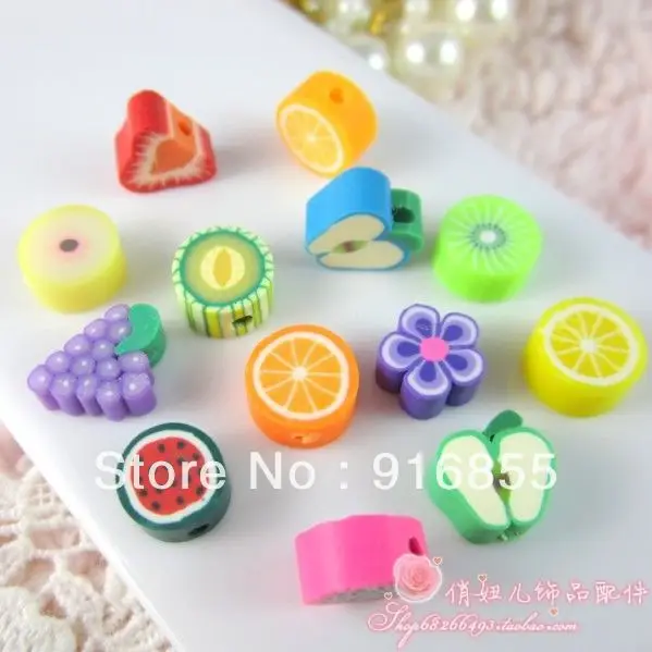 Бесплатная доставка 300 шт./лот прямые отверстия Смешанная форма Fimo абзац предмет