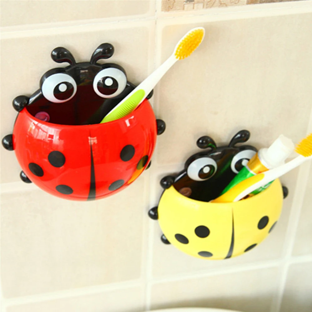 Новый настенный органайзер для зубной щетки и пасты Ladybird|ladybird toothbrush holder|bathroom