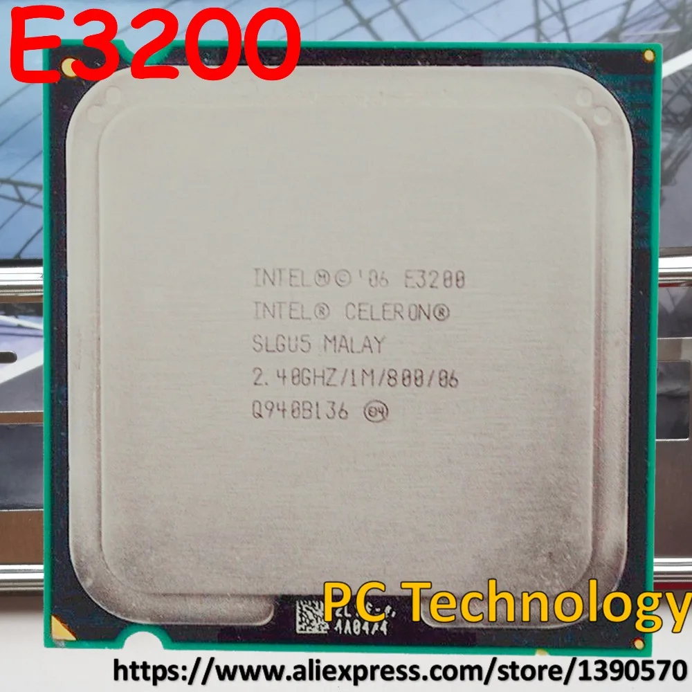 Оригинальный двухъядерный процессор Intel CELERON E3200 E 3200 1M/2,40 ГГц/800 МГц/LGA775 Бесплатная доставка (Доставка в течение 1 дня) Бесплатная доставка