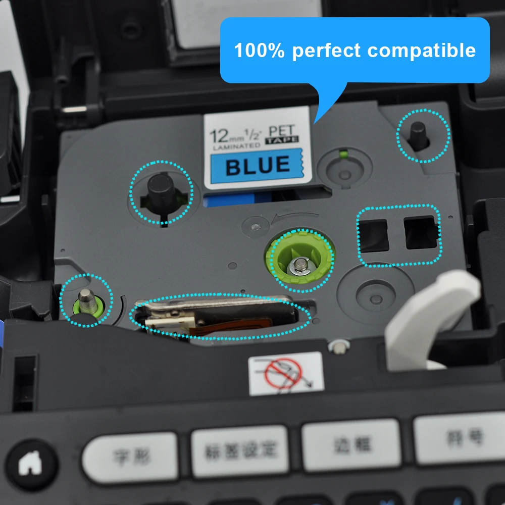 Орисон 12 мм синий TZE531 TZ531 для Brother P Touch Label Printer ленты TZE 531 TZ TZe ламинированная
