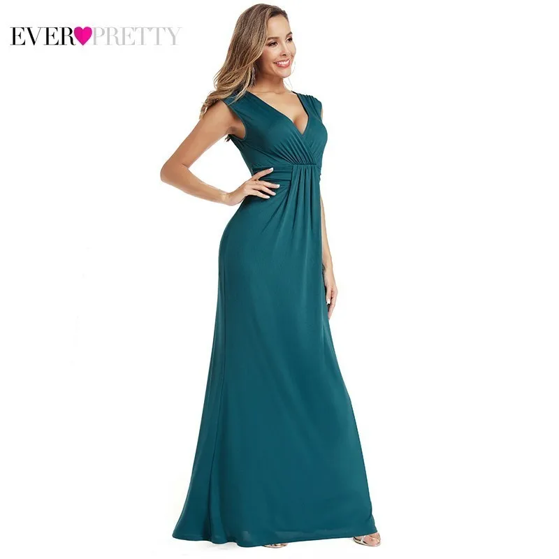 Женские платья подружки невесты Ever Pretty элегантные без рукавов с v образным