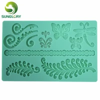 cake decorating tools butterfly 3d silicone cake mold fondant dragonfly moldes de silicona sugar craft decoration for cupcakes