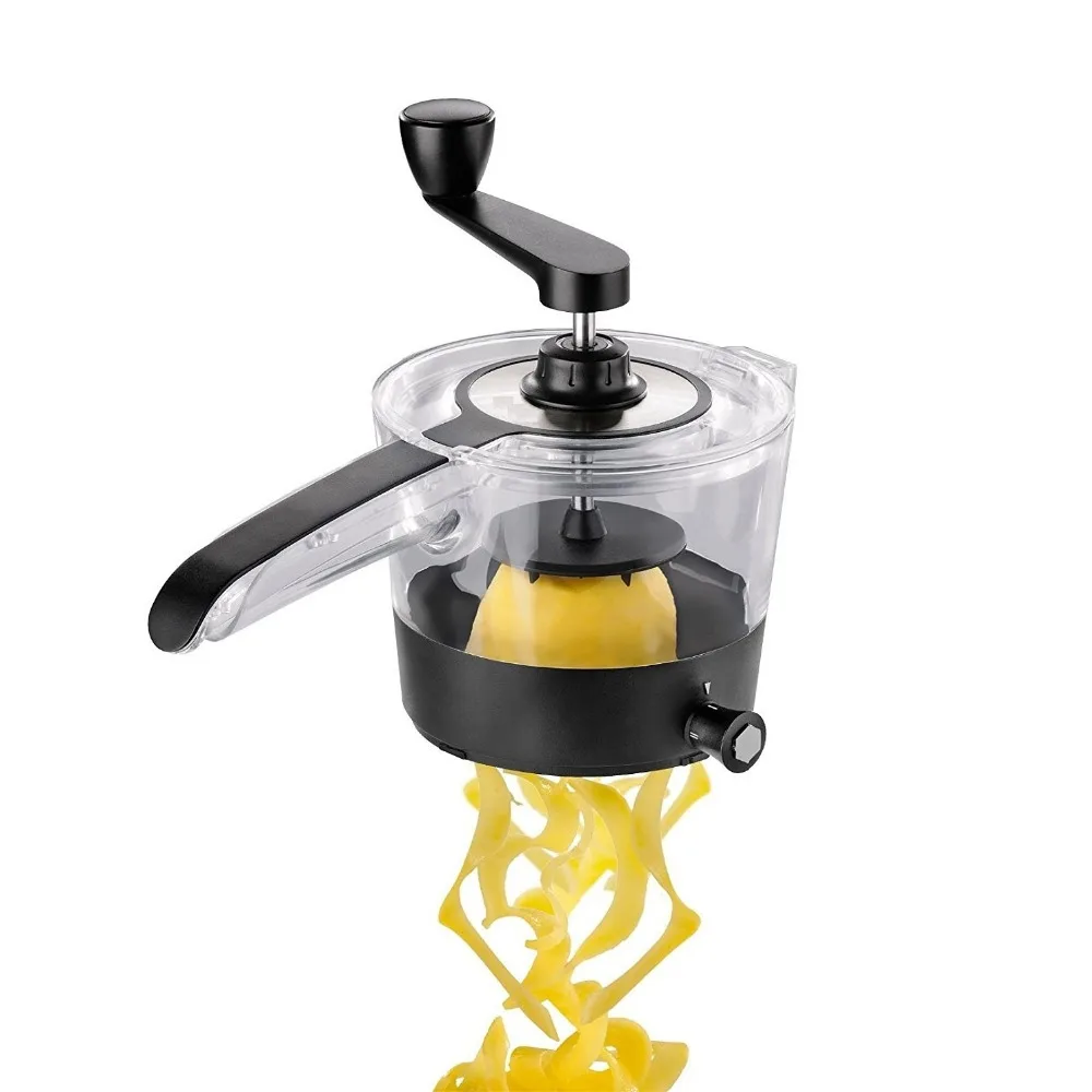 Новая портативная вращающаяся на 360 градусов овощерезка с 4 лезвиями спиральная