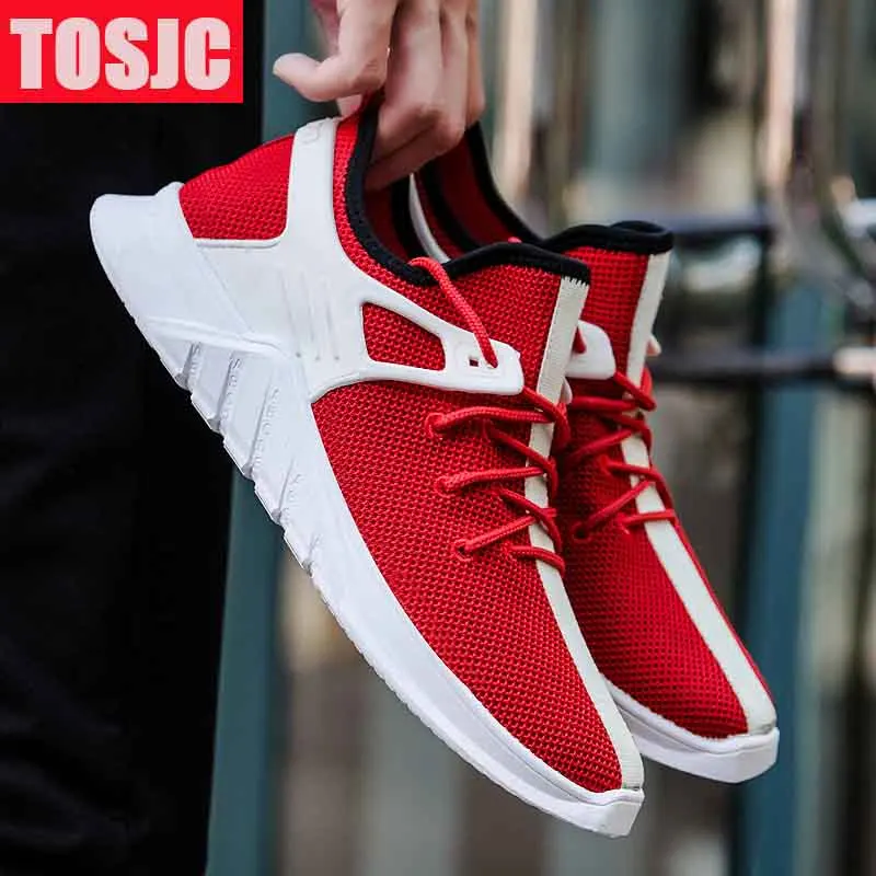 TOSJC дышащие Для мужчин повседневная обувь 2018 модные мужские кроссовки 9908 высокое
